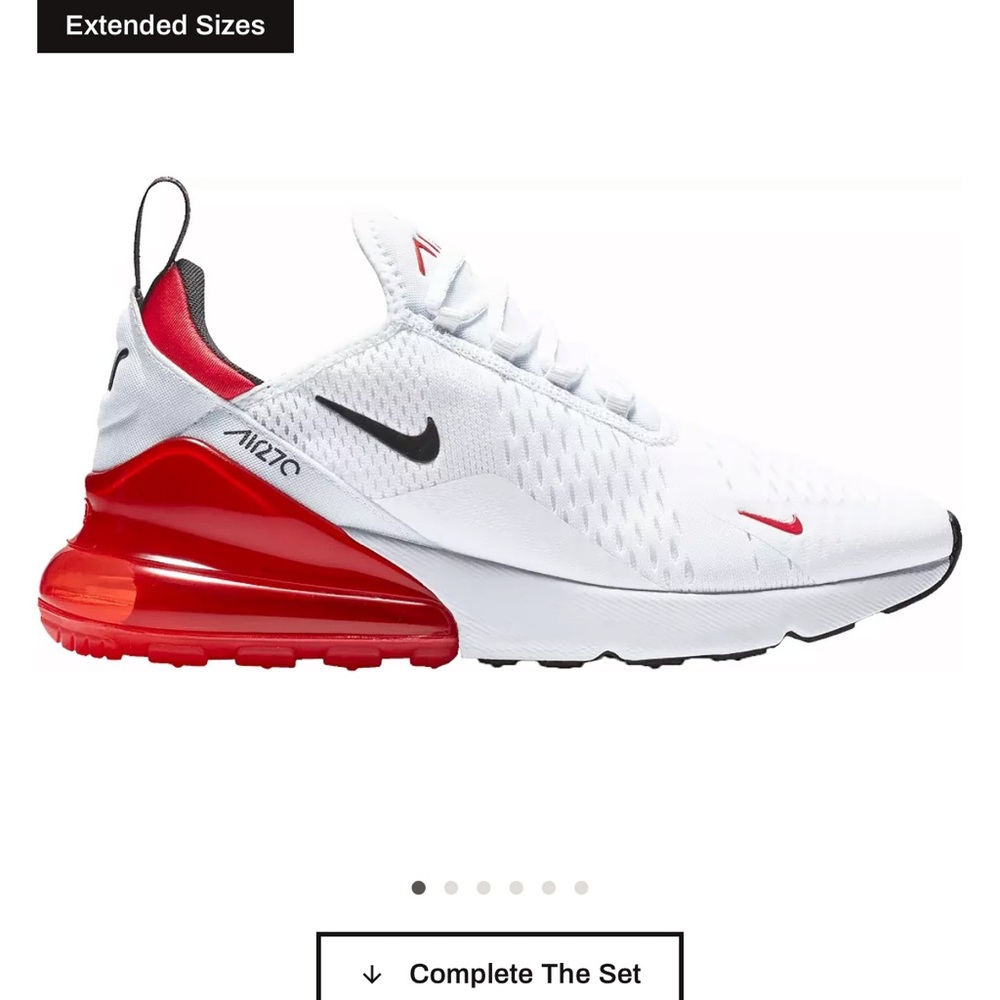 Nike Air Max 270 White Red Sneakers
